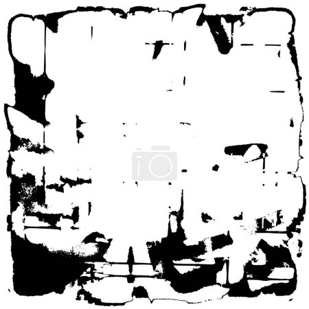 Illustration for Abstract monochrome grunge geometric modern pattern - Royalty Free Image