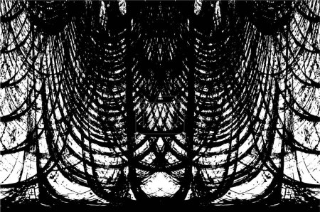 Ilustración de Abstracto monocromo grunge geométrico moderno patrón - Imagen libre de derechos
