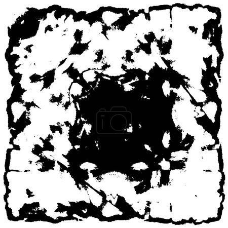 Ilustración de Fragmento de pared con arañazos y grietas. Ilustración grunge superpuesta sobre cualquier diseño. Fondo granulado abstracto con efecto vintage - Imagen libre de derechos