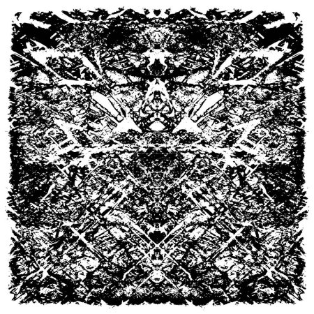 Illustration for Black and white abstract grunge background monochrome illustration - Royalty Free Image
