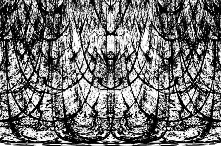 Ilustración de Viejo fondo grunge con patrón simétrico - Imagen libre de derechos