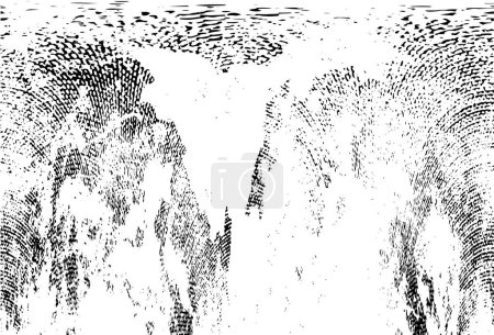 Ilustración de Textura grunge abstracta. textura áspera en blanco y negro. diseño de emergencia - Imagen libre de derechos