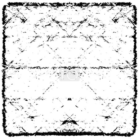 Illustration for Black and white grunge pattern, monochrome background. - Royalty Free Image