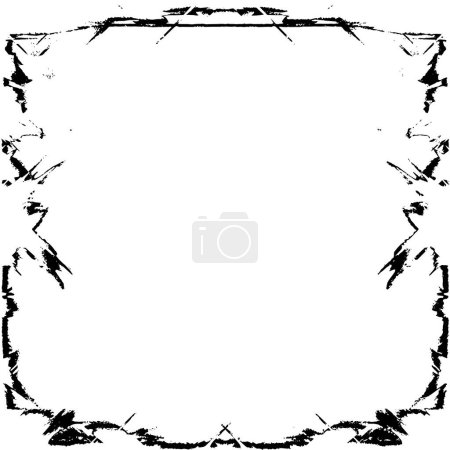 Illustration for Black and white monochrome old grunge vintage background abstract, texture with retro pattern - Royalty Free Image