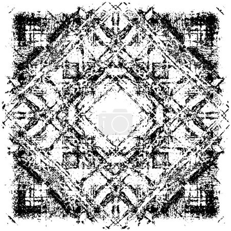 Illustration for Black and white textured pattern vector background - Royalty Free Image