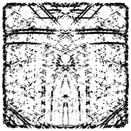 Illustration for Old abstract black and white background, grunge texture - Royalty Free Image