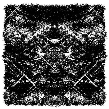Illustration for Grunge texture. black and white rough texture. distress design - Royalty Free Image