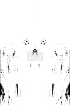 Illustration for Grunge black and white background with scratches and cracks. vector texture. - Royalty Free Image