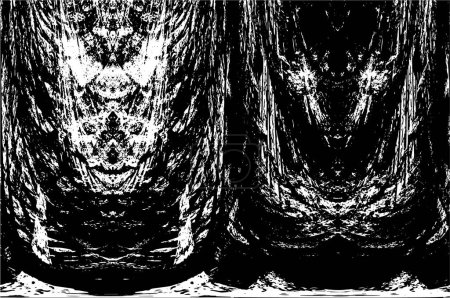 Illustration for Black and white symmetrical grunge background - Royalty Free Image