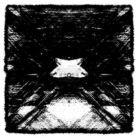 Ilustración de Abstracto negro y blanco grunge textura ilustración fondo - Imagen libre de derechos