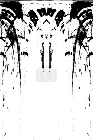Ilustración de Abstracto negro y blanco grunge textura ilustración fondo - Imagen libre de derechos