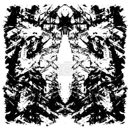 Illustration for Black and white grunge texture illustration background - Royalty Free Image