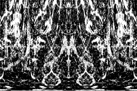 Foto de Grunge verticalmente simétrica textura en blanco y negro. Monocromo patrón de superposición resistido. - Imagen libre de derechos