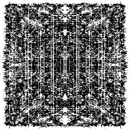 Illustration for Grunge black and white  texture template. - Royalty Free Image