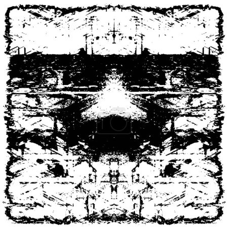 Ilustración de Plantilla de textura Grunge en blanco y negro
. - Imagen libre de derechos