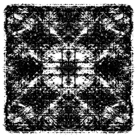 Illustration for Black and white texture. distress texture of abstract background. - Royalty Free Image