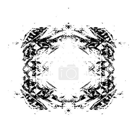 Ilustración de Fondo texturizado abstracto ornamental blanco y negro - Imagen libre de derechos