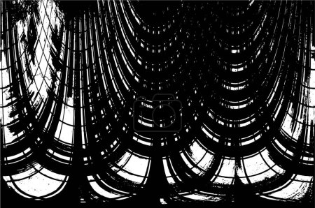 Ilustración de Fondo angustiado en textura en blanco y negro, ilustración vectorial abstracta - Imagen libre de derechos