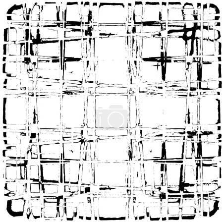 Illustration for Black and white textured background, abstract illustration - Royalty Free Image