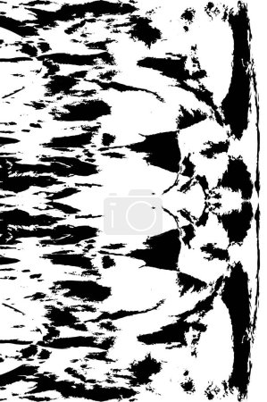 Téléchargez les illustrations : Fond tourmenté en texture noire et blanche avec rayures et lignes. Illustration vectorielle abstrait. - en licence libre de droit
