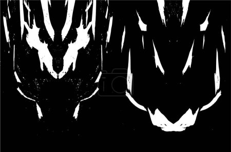 Ilustración de Grunge abstracto moderno patrón en blanco y negro - Imagen libre de derechos