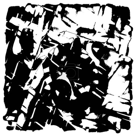 Illustration for Abstract black and white background, monochrome texture - Royalty Free Image