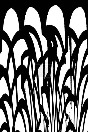 Téléchargez les illustrations : Abstrait grunge moderne, motif noir et blanc - en licence libre de droit