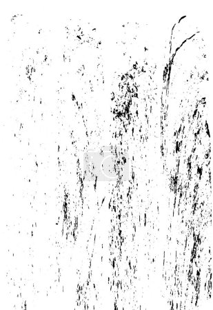 Téléchargez les illustrations : Modèle de texture vectorielle urbaine Grunge noir et blanc. Fond sombre à partir de fissures, taches, puces, lignes. - en licence libre de droit