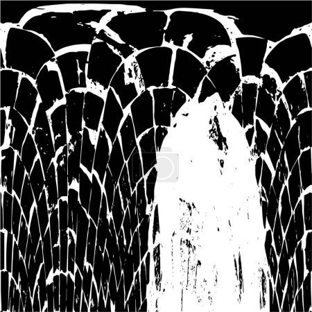 Ilustración de Monocromo viejo grunge vintage envejecido fondo abstracto textura antigua con patrón retro - Imagen libre de derechos