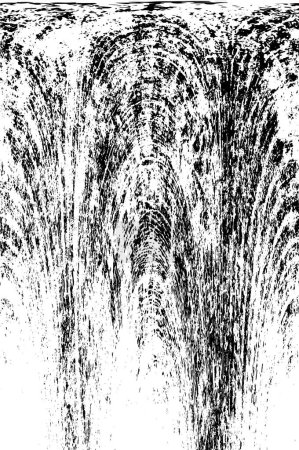 Ilustración de Grunge verticalmente simétrica textura en blanco y negro. Monocromo patrón de superposición resistido. - Imagen libre de derechos
