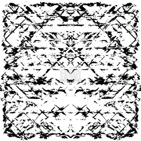 Ilustración de Grunge patrón blanco y negro. Partículas monocromáticas textura abstracta. Superficie de fondo diseño oscuro
. - Imagen libre de derechos