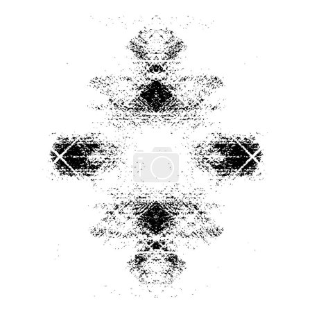 Illustration for Grunge black and white pattern. Monochrome particles abstract texture. Dark design background surface. - Royalty Free Image