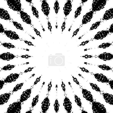 Téléchargez les illustrations : Fond ornemental monochrome avec motif kaléidoscopique - en licence libre de droit