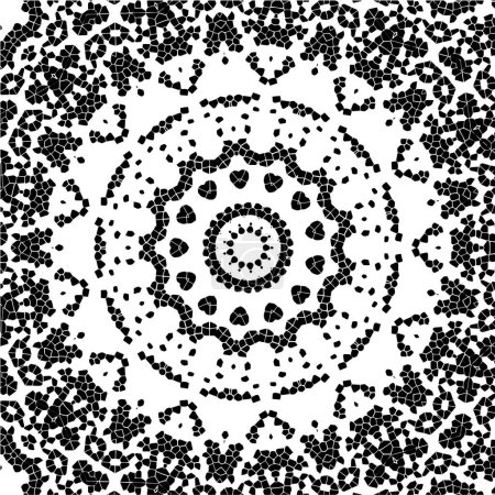 Photo for Creative black and white ornamental background. Mandala pattern. - Royalty Free Image