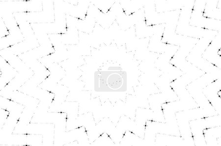 Illustration for Black and white decorative background with kaleidoscopic pattern - Royalty Free Image
