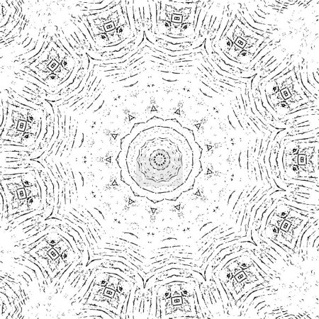 Illustration for Creative black and white ornamental background. Mandala pattern. - Royalty Free Image