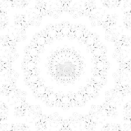 Illustration for Ornamental monochrome background. Mandala pattern. - Royalty Free Image