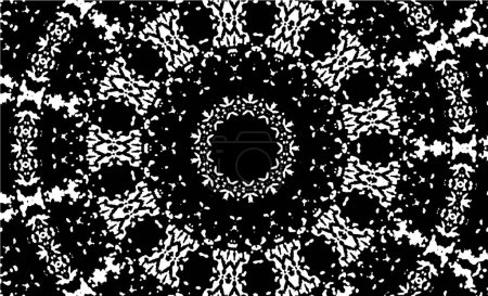Illustration for Ornamental background in black and white. Mandala pattern. - Royalty Free Image