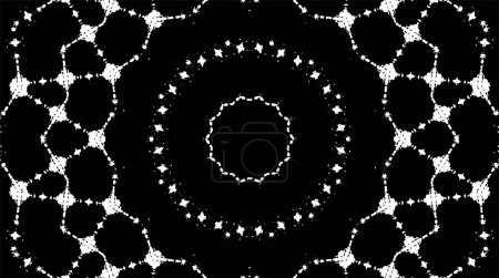 Illustration for Ornamental kaleidoscopic monochrome background - Royalty Free Image