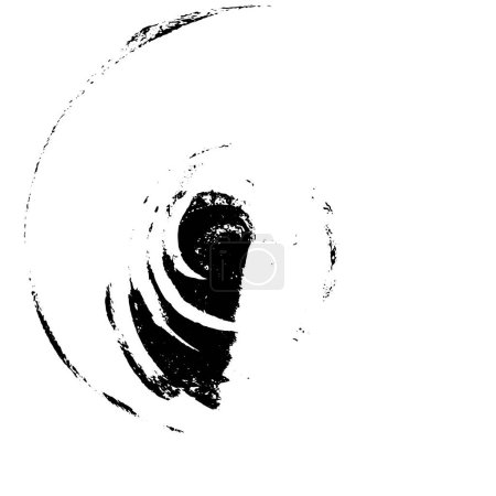 Ilustración de Fondo grunge de sello redondo abstracto acromático - Imagen libre de derechos