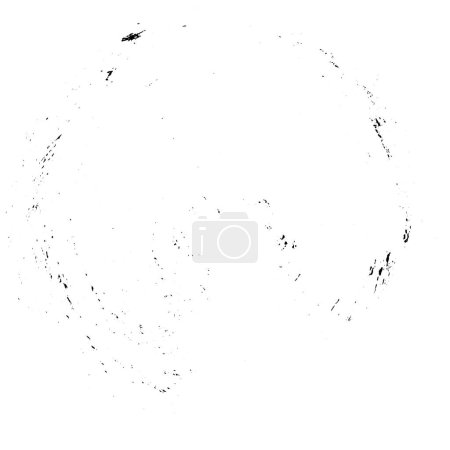 Illustration for Achromatic abstract round stamp grunge background - Royalty Free Image