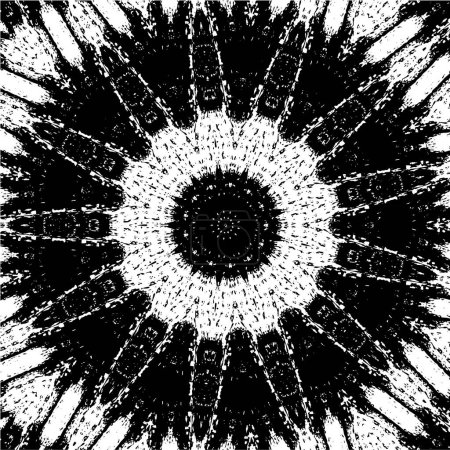 Illustration for Vector illustration of seamless black and white mosaic - Royalty Free Image
