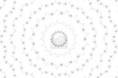 Ilustración de Fondo ornamental monocromático con patrón caleidoscópico - Imagen libre de derechos
