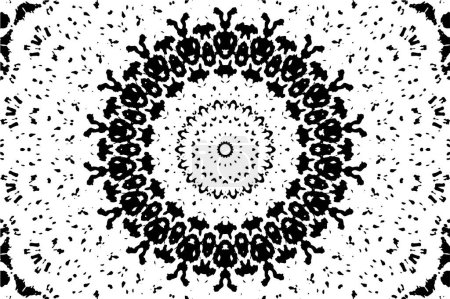 Illustration for Seamless black and white pattern with abstract geometric shapes - Royalty Free Image