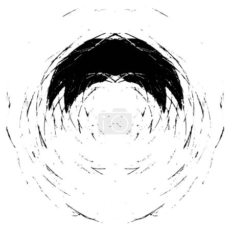 Illustration for Black and white abstract round shape stamp grunge background - Royalty Free Image