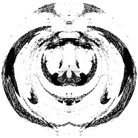 Ilustración de Marco de círculo grunge de tinta, ilustración vectorial - Imagen libre de derechos