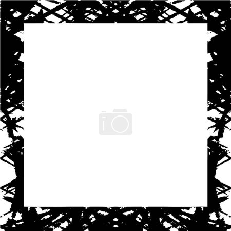 Illustration for Grunge border frame with white copy space. - Royalty Free Image