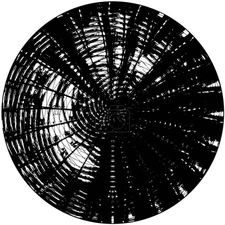 Illustration for Monochrome abstract grunge round pattern - Royalty Free Image