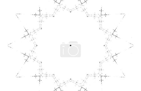 Ilustración de Fondo blanco y negro ornamental con patrón caleidoscópico - Imagen libre de derechos