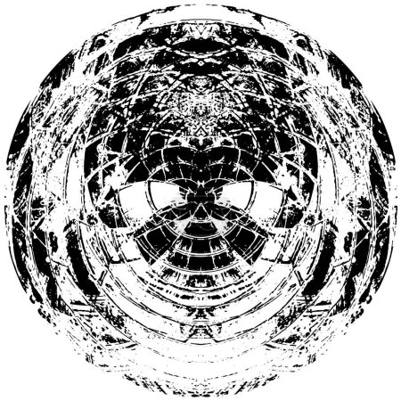 Illustration for Monochrome abstract grunge round pattern - Royalty Free Image